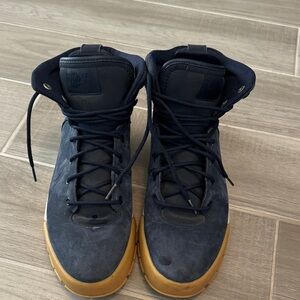 Nike Navy Suede High-Top Boots with Gum Sole
